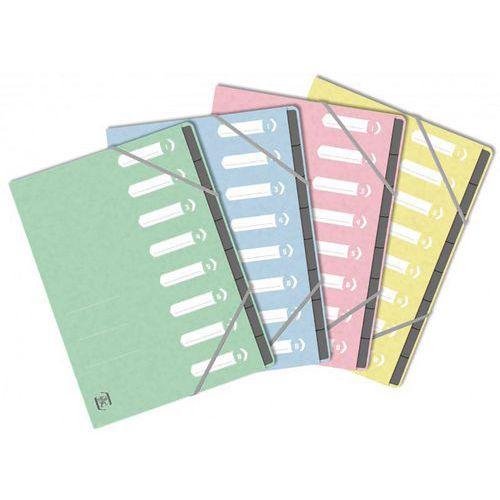 TRIEUR OXFORD TOP FILE+ A4 AGRAFE 8 POSITIONS ASSORTIS PASTEL thumbnail image 1