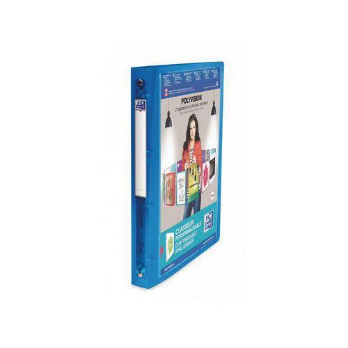 OXFORD Classeur Polyvision A4 Dos 30mm 4 Anneaux Ronds Couverture Polypro Bleu thumbnail image 1