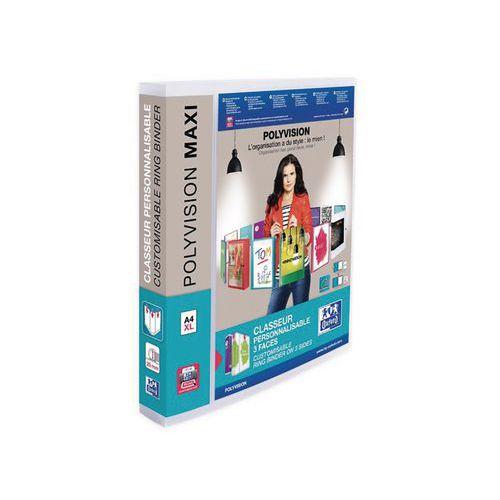 Classeur Polyvision Maxivision A4XL Dos 40mm 4 anneaux Couverture Polypro Incolore thumbnail image 1