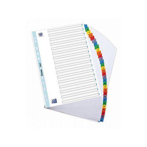 Intercalaires Numériques Oxford A4 31 Positions Carte Epaisseur 170g Blanc thumbnail image 1