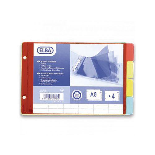 OXFORD Intercalaires A5 Paysage 4 Positions PVC Translucide Epaisseur 14/100ème Coloris Assortis thumbnail image 1
