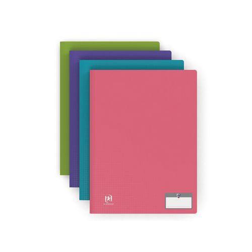 Illustration de : Protège-documents 30 pochettes A4 4 couleurs pastel Memphis - Oxford