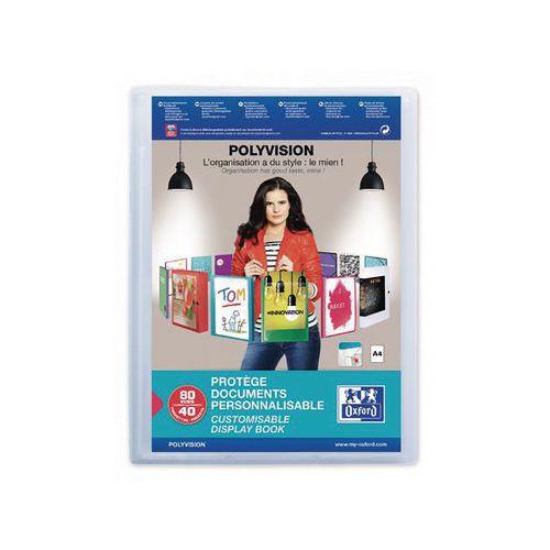 Illustration de : Protège documents polyvision A4 40 pochettes polypropylène - Oxford