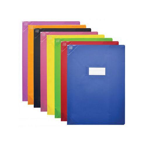 OXFORD Protège-Cahier Strong Line 24x32cm avec Rabat Marque-Page PVC Opaque 15/100ème Coloris Assortis thumbnail image 1