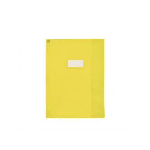 OXFORD Protège-Cahier Strong Line 24x32cm avec Rabat Marque-Page PVC Translucide 15/100ème Jaune thumbnail image 1