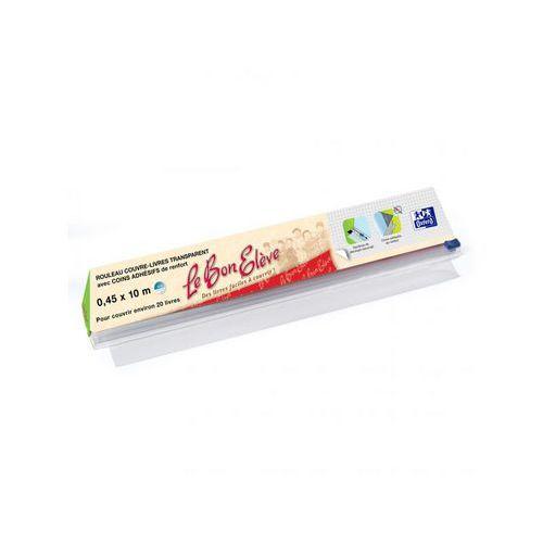 Illustration de : Rouleau couvre-livres 45cm x 10m pvc lisse 8/100è incolore - Oxford
