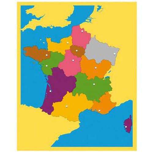 Illustration de : Carte puzzle La France - Nienhuis