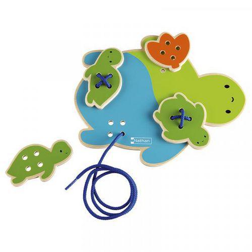 Illustration de : Animaux à lacer - La tortue - Nathan