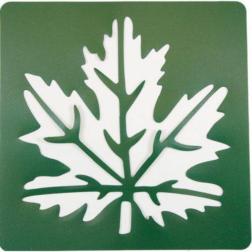 Illustration de : Ensemble de 12 pochoirs variétés de feuilles d'arbres 200 x 200 mm