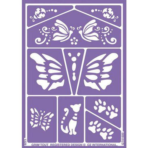 Illustration de : Lot 1 - 43 pochoirs maquillage - Grimtout