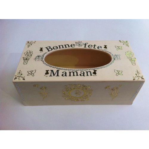 Illustration de : Boite à mouchoirs en bois à décorer