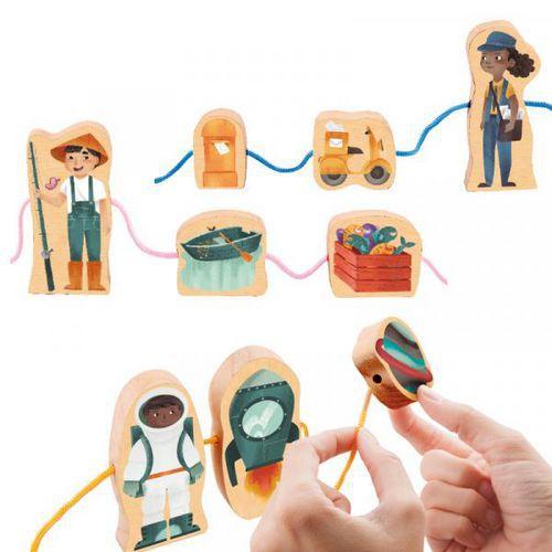 Illustration de : La famille des métiers à lacer - Akros