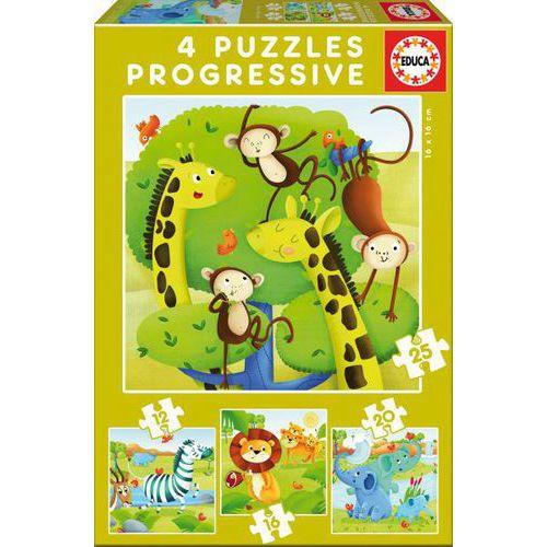 Illustration de : Puzzles progressifs les animaux sauvages