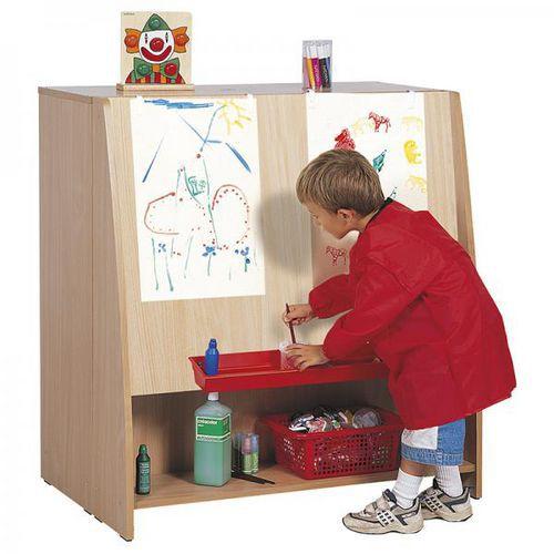 Illustration de : Dos haut chevalet teinte hêtre - Nathan