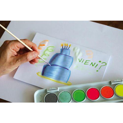 Illustration de : Boîte plastique 12 godets Ø 30 mm gouache - Primo