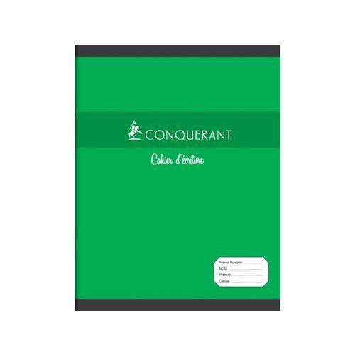 Illustration de : Cahier écriture 17x22 seyes 4mm couleurs assorties - Conquerant