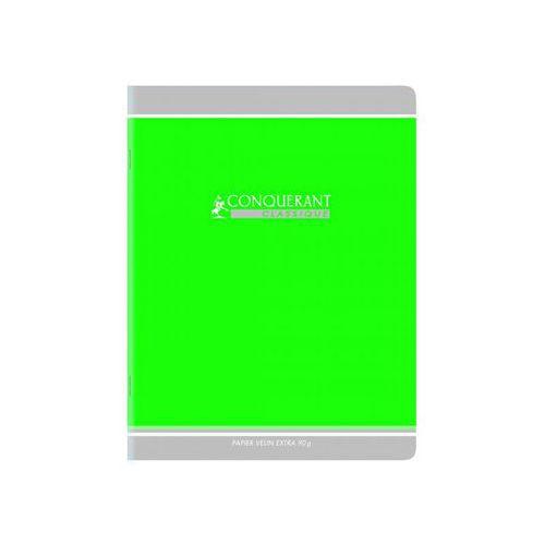 Illustration de : Cahier 32 pages 17x22 seyès coloris assortis - Conquerant