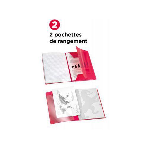 Illustration de : Cahier polypropylène 96 pages 17x22 Q5x5 margé easybook - Oxford