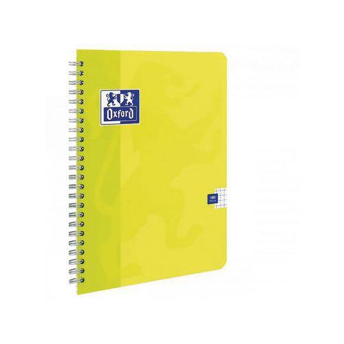 Illustration de : Cahier 180p 17x22 5x5 spirale couleurs color life - Oxford