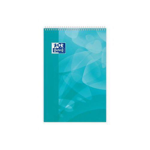 Illustration de : Bloc-notes 160 pages A4 seyes spirale coloris assortis lagoon - Oxford