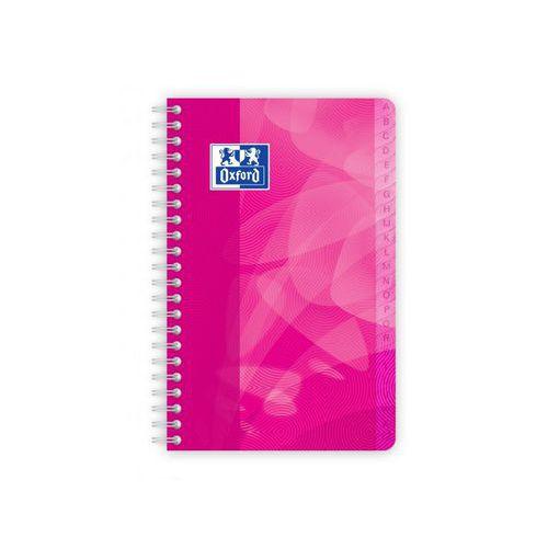 Illustration de : Répertoire polypropylène spirale 11x17 cm 5x5 couleurs lagoon - Oxford