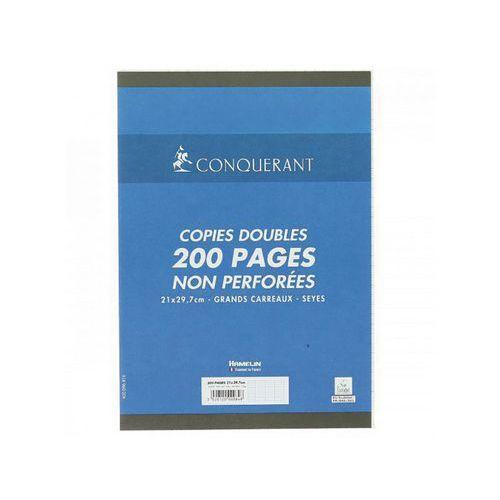 Illustration de : 50 copies doubles A4 seyès blanc non perforée - Conquerant