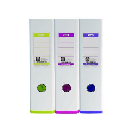 Illustration de : Classeur levier PP A4XL dos 8 cm 2 anneaux blanc My Colour - Oxford
