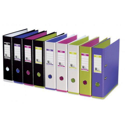 Illustration de : Classeur levier PP A4XL dos 8 cm 2 anneaux bicolore My Colour - Oxford