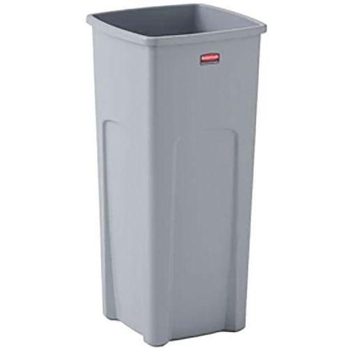 Poubelle carrée en plastique - 87 litres - grise thumbnail image 1