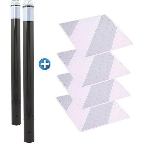 Kit piétons - poteaux lumineux gris et dalles gris/blanc thumbnail image 1