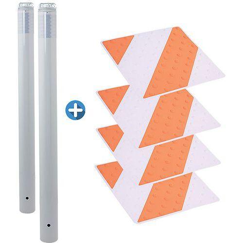 Kit piétons - poteaux lumineux blanc et dalles orange/blanc thumbnail image 1