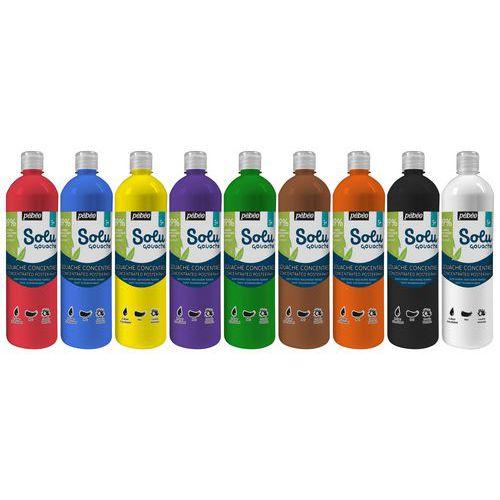 Assortiment 8 flacons 1 litre solugouache pebeo + 2 blancs OFFERTS thumbnail image 1