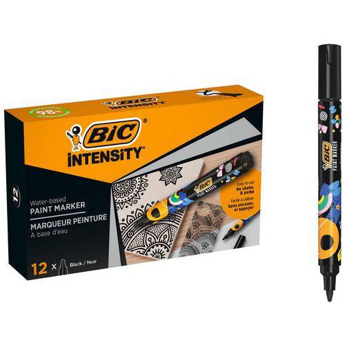 Lot de 12 Marqueur peinture Bic Intensity - multisurfaces - Noir thumbnail image 1