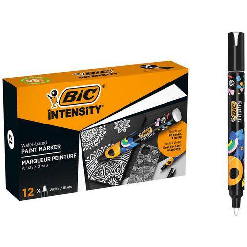 Illustration de : Marqueur peinture Bic Intensity - Écriture multi surfaces - Bic