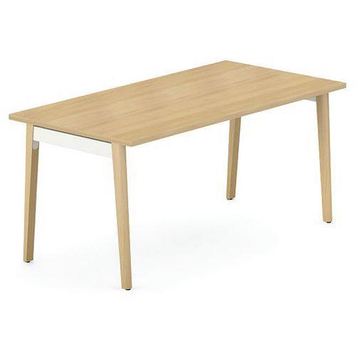 Table pieds arche 160x80 cm avec plateau chêne clair thumbnail image 1