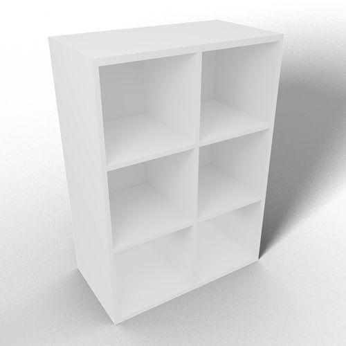 Meuble 6 cases  L80,7xH112,3xP43,2 cm blanc thumbnail image 1