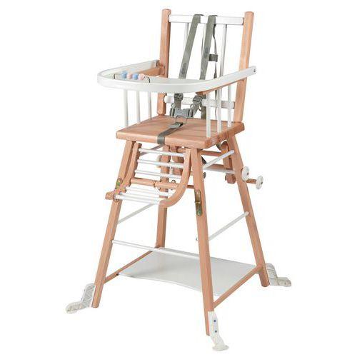 Chaise haute traditionnelle MARCEL transformable Hybride Blanc thumbnail image 1