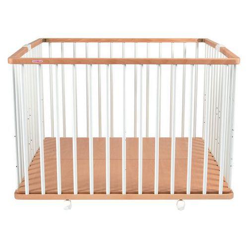 Parc pliant carré GABY (plancher réglable et roulettes) Hybride Blanc thumbnail image 1