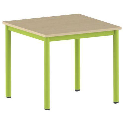 Table Carélie carrée 80 x 80 cm mobile 4 pieds stratifié Mobidecor thumbnail image 1