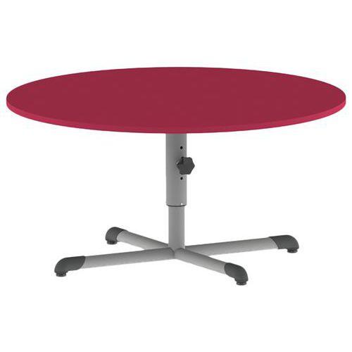 Table Bandana ronde Ø 120 cm réglable piètement central stratifié thumbnail image 1