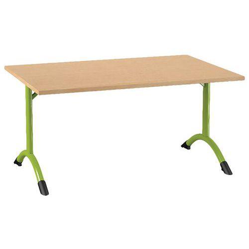 Illustration de : Table Sara rectangulaire 120 x 80 cm fixe dégagement latéral stratifié