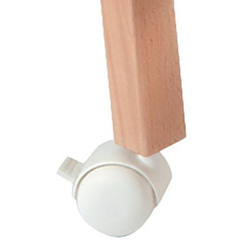 Sachet 4 roulettes pivotantes avec frein pour lit thumbnail image 1