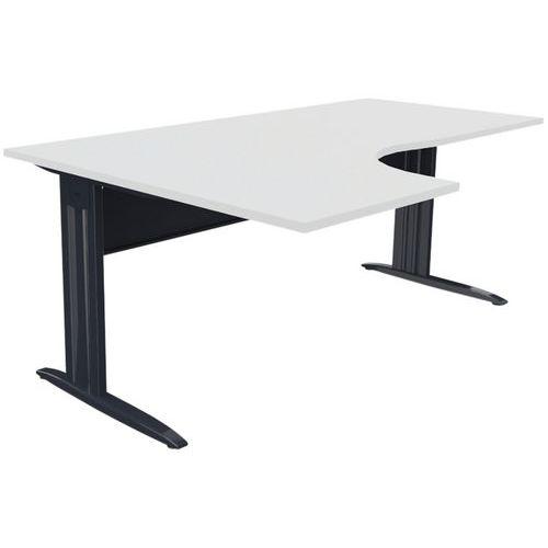 Plan compact 180X80X120 cm retour gauche gris/blanc thumbnail image 1