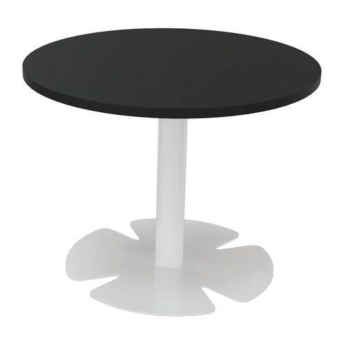 Table Host Ø 60 x h 45 cm plt Noir pied tulipe Blanc thumbnail image 1