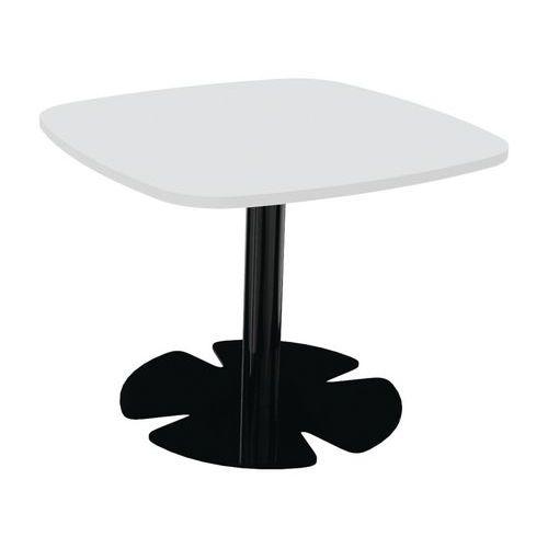 Table Host 60 x 60 x h 45 cm plt Blanc pied tulipe Noir thumbnail image 1