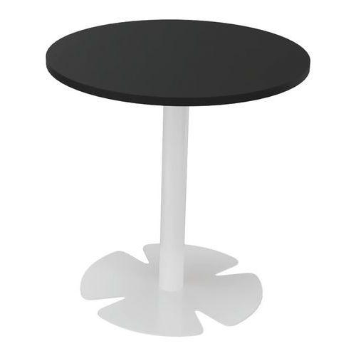 Table Host Ø 60 x h 60 cm plt Noir pied tulipe Blanc thumbnail image 1