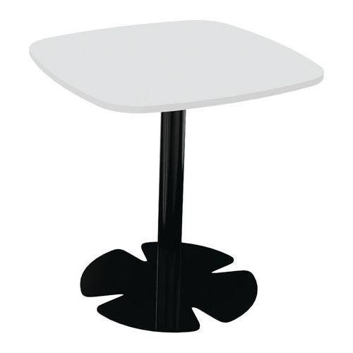 Table Host 60 x 60 x h 60 cm plt Blanc pied tulipe Noir thumbnail image 1