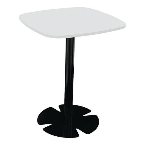 Table Host 60 x 60 x h 75 cm plt Blanc pied tulipe Noir thumbnail image 1