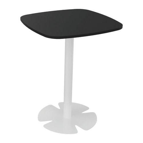 Table Host 60 x 60 x h 75 cm plt Noir pied tulipe Blanc thumbnail image 1