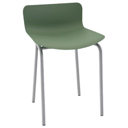 Tabouret bas Popp coque amande - piètement gris thumbnail image 1